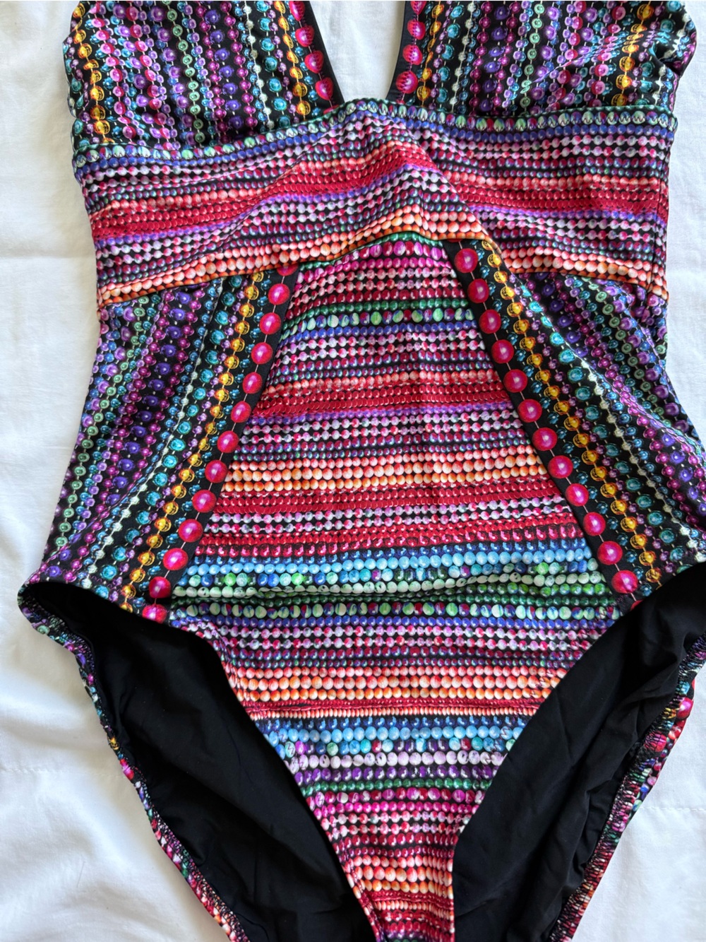 Gottex size 10 Multicolor Halter One-Piece Swimsuit - Picture 3 of 4